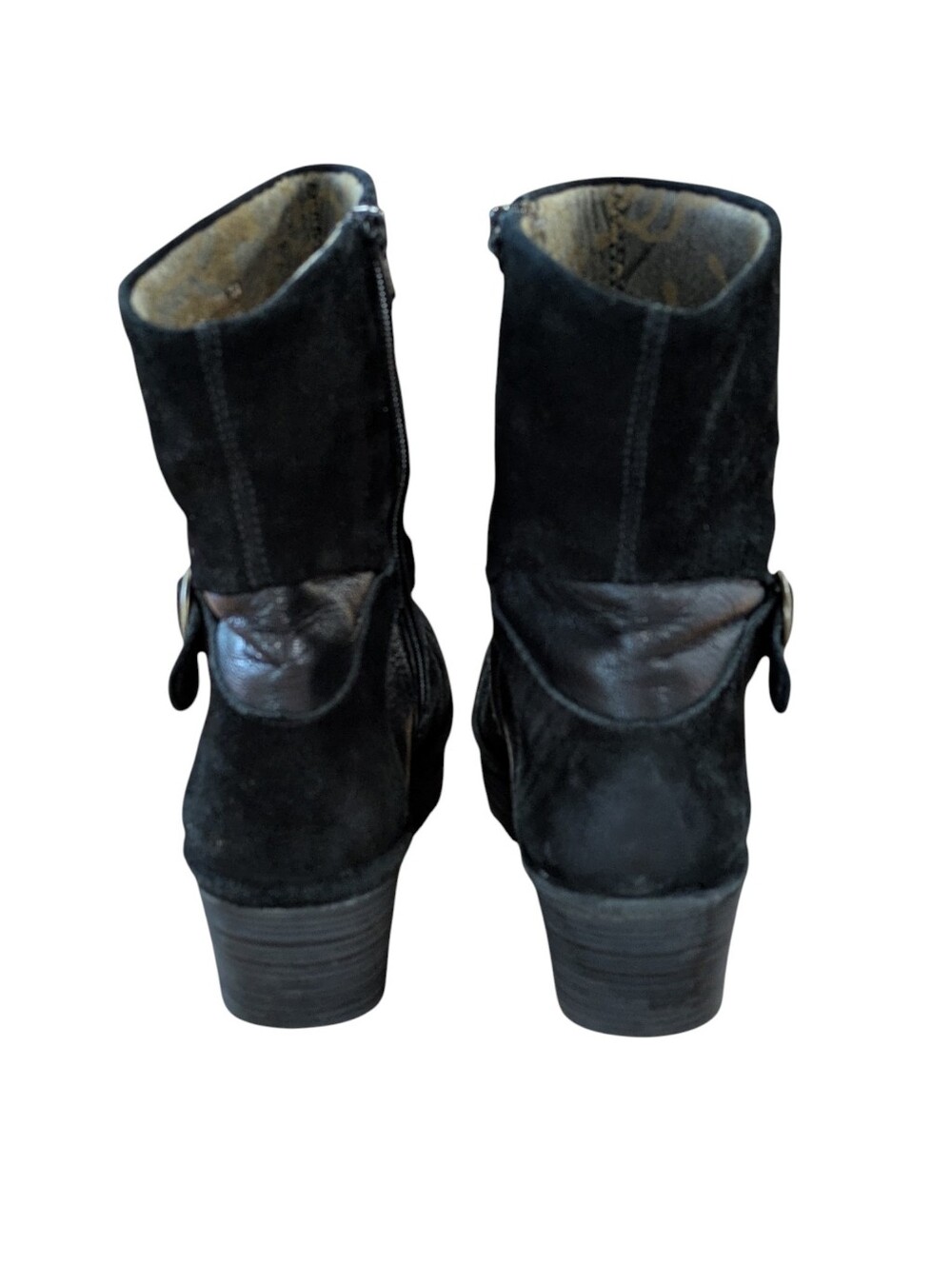 Fly London Black Suede Wedge Ankle Boot Size 39 - Picture 5 of 13
